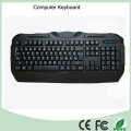 3 Multi-Color LED Backlight PC Keyboard with Brightness Adjustment (KB-1901EL-G)